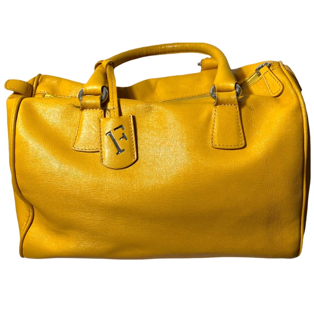 Furla Textured Mustard Speedy Bag with Dust Bag